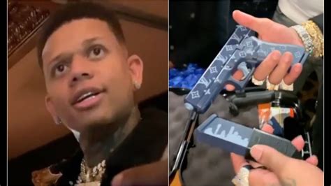 Yella Beezy Gets Louis Vuitton Gun With Designer Bullets For